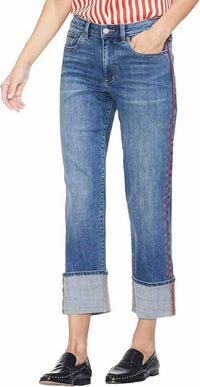 Vince Camuto - Women's Cuffed Straight Leg Jeans