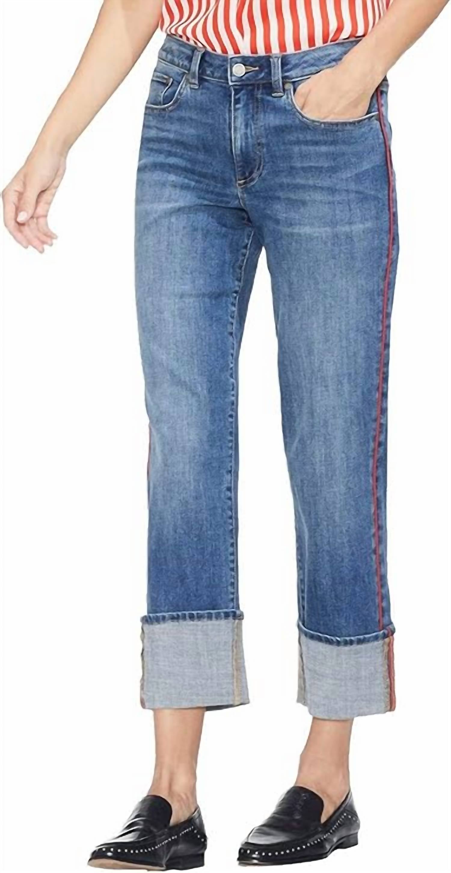 Vince Camuto - Women's Cuffed Straight Leg Jeans