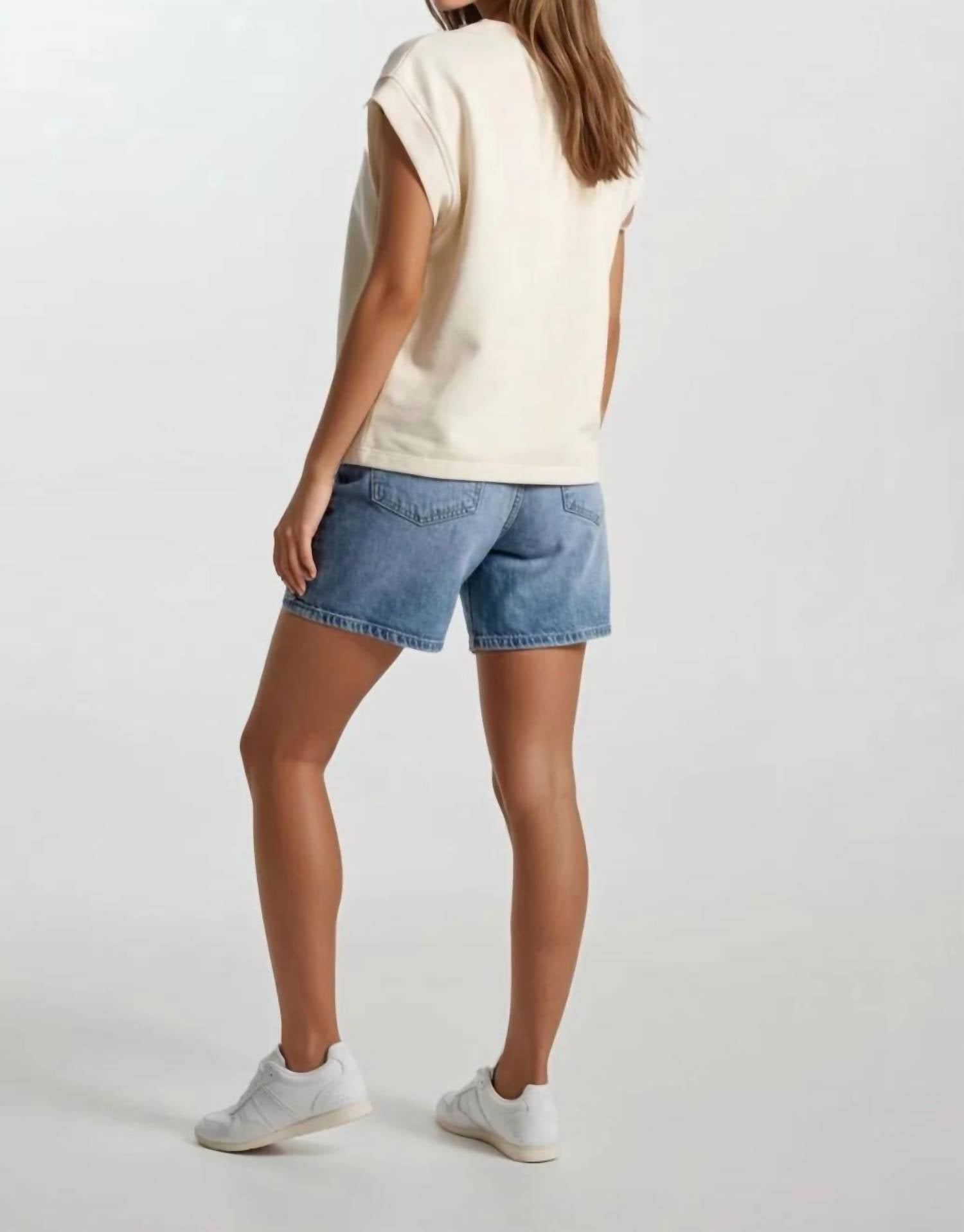 Doe And Rae - Floral Embroidery Mix Muscle Top