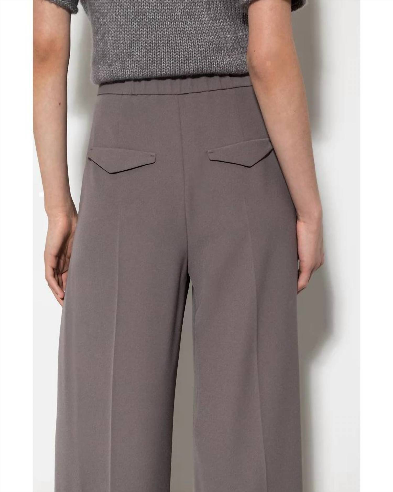 Luisa Cerano - Wide Leg Pleated Full Length Pants