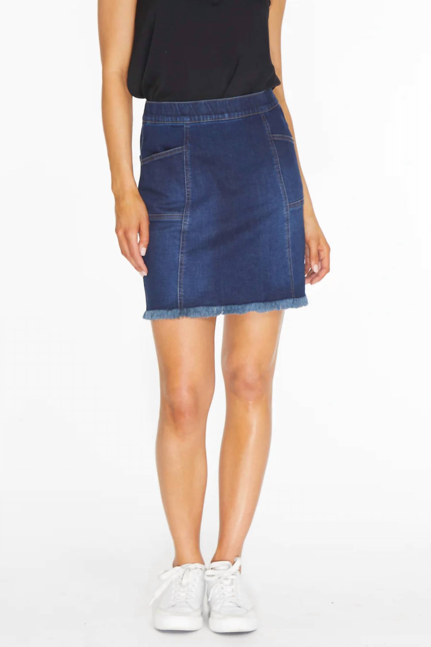 Slimsation By Multiples - Jean Fringe Hem Skorts