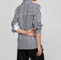 Hinson Wu - Long Sleeve Stripe Back Oversized Shirt