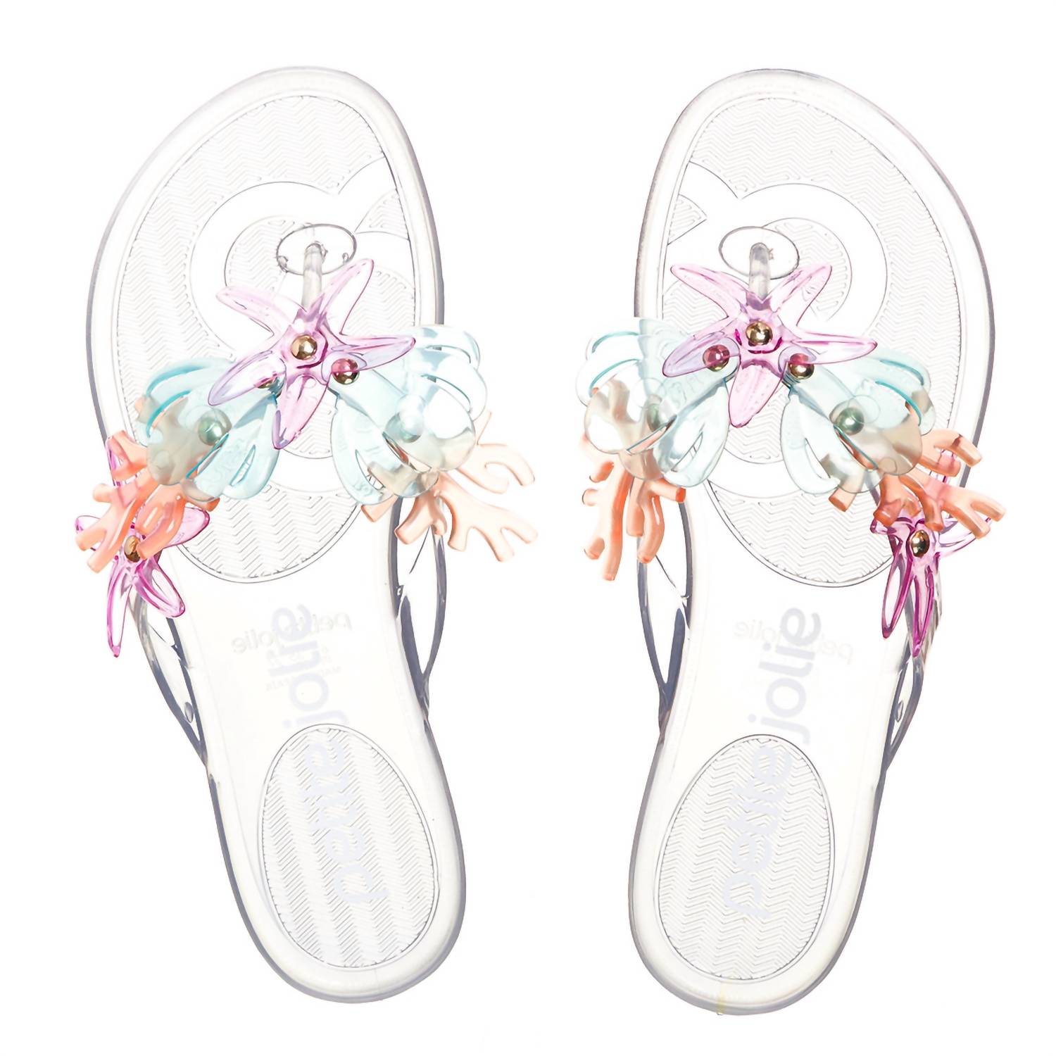 Petite Jolie - Women's Noah Sea Life Translucent T-Strap Sandal