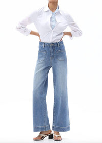 Bayeas - High Rise Wide Leg Jeans