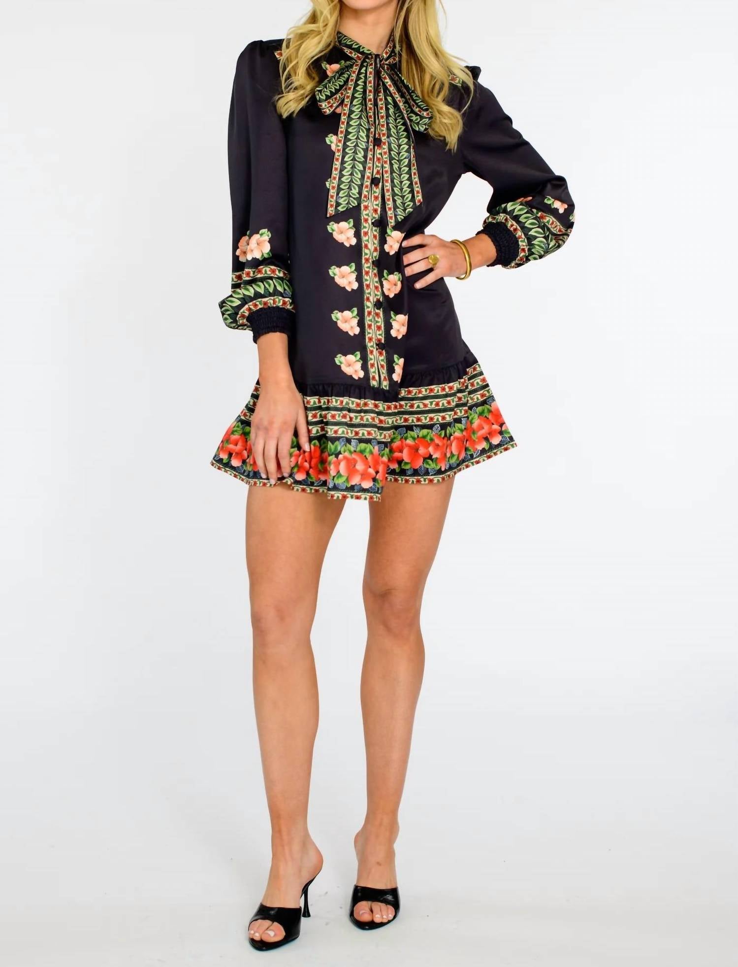 Elizabeth James The Label - Brit Bow Mini Dress