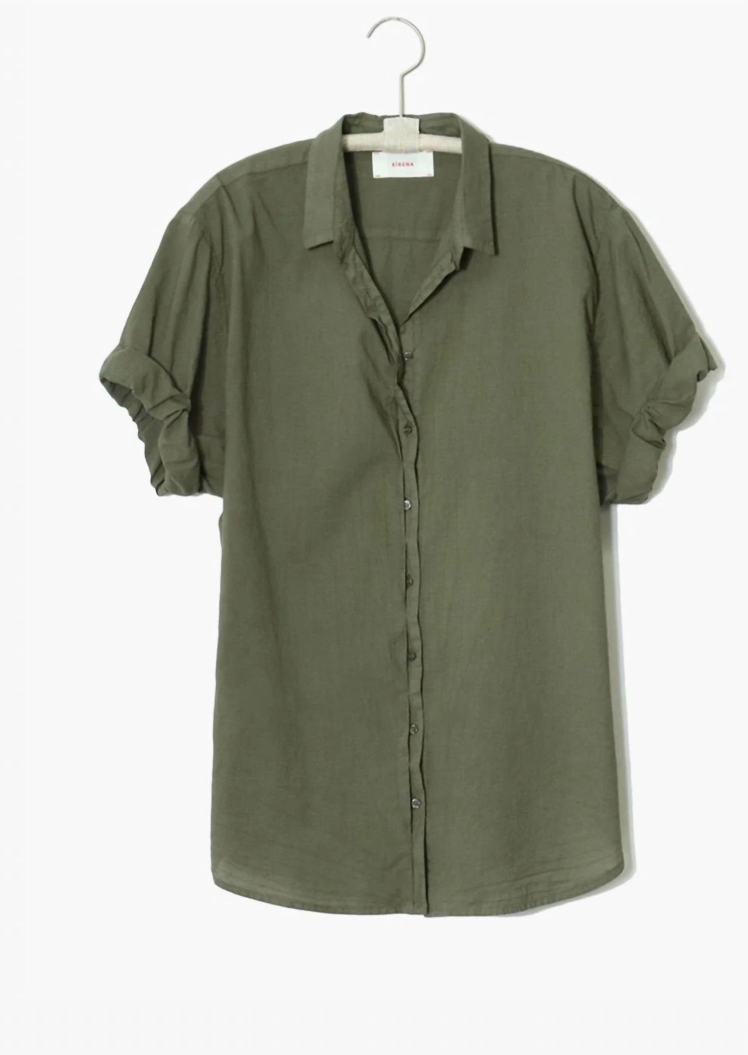 XIRENA Channing Shirt in dark sage - women's shirt - view 4