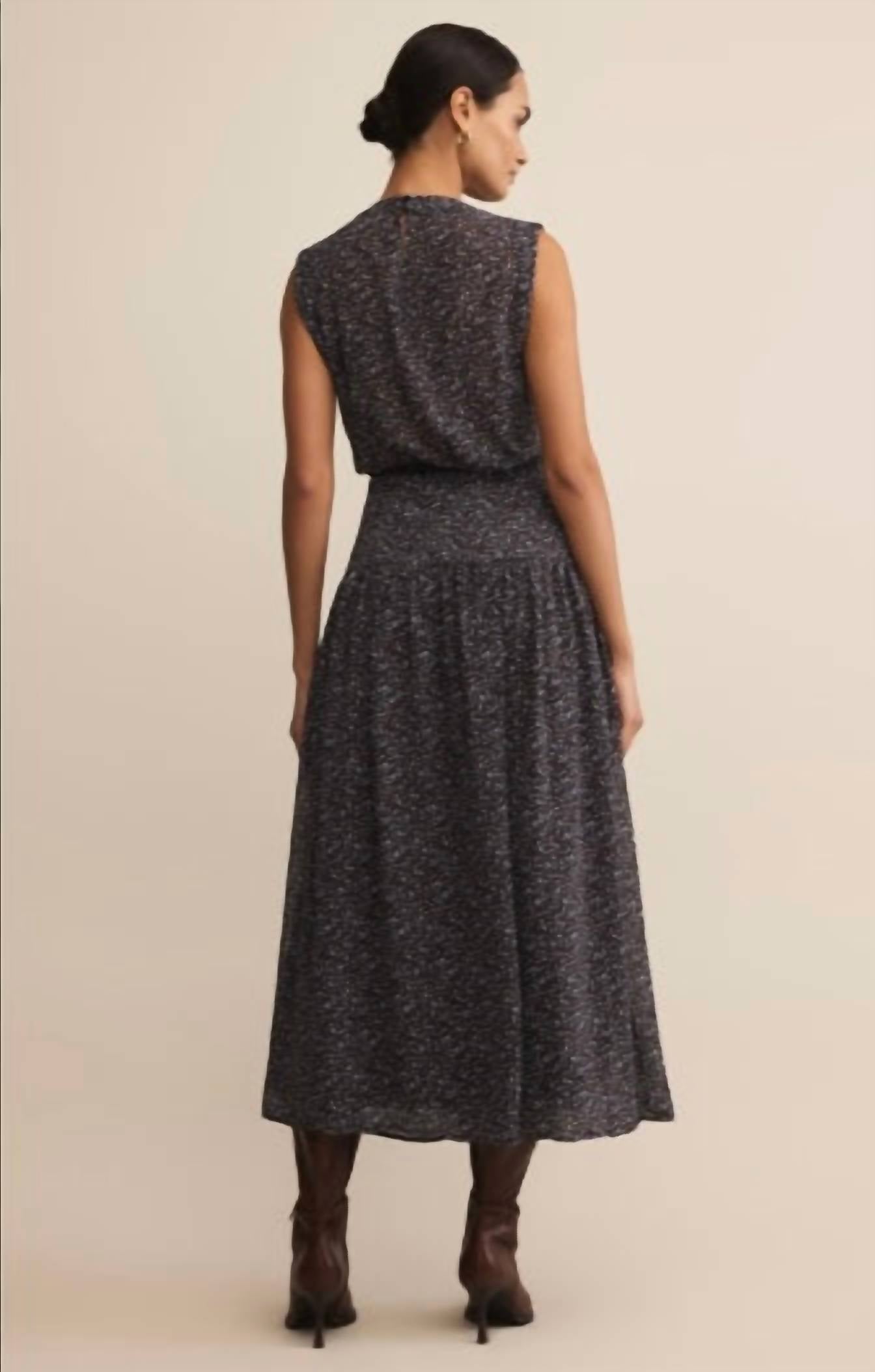 Z Supply Etta Aspen Floral Midi Dress in java - women's dress - alternate view