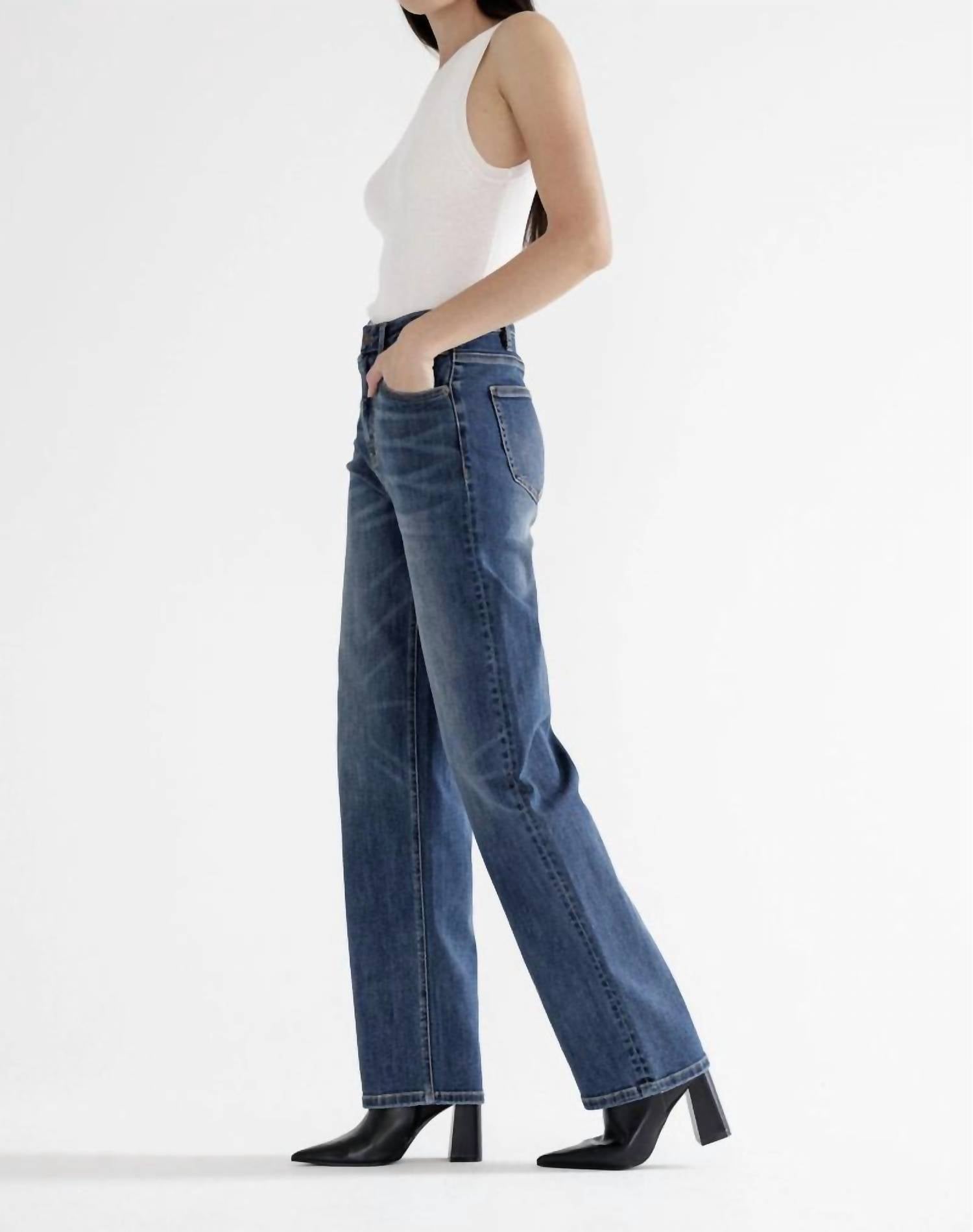 Mica Denim - Netty Super High Straight Leg Jeans