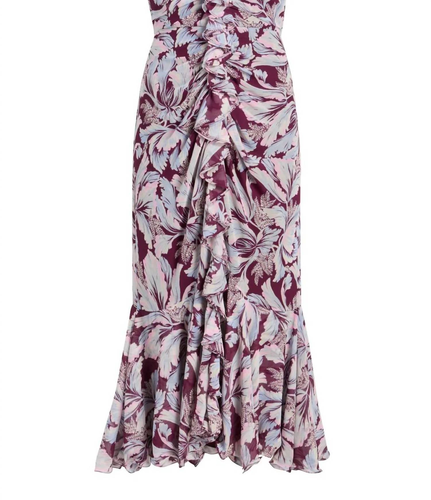 cinq a sept Clio Tulip Dress in plum multi - women's dress - view 4