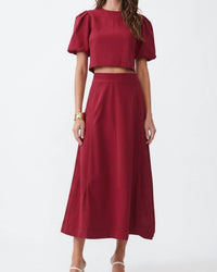 Tcec - Suede Skirt Set