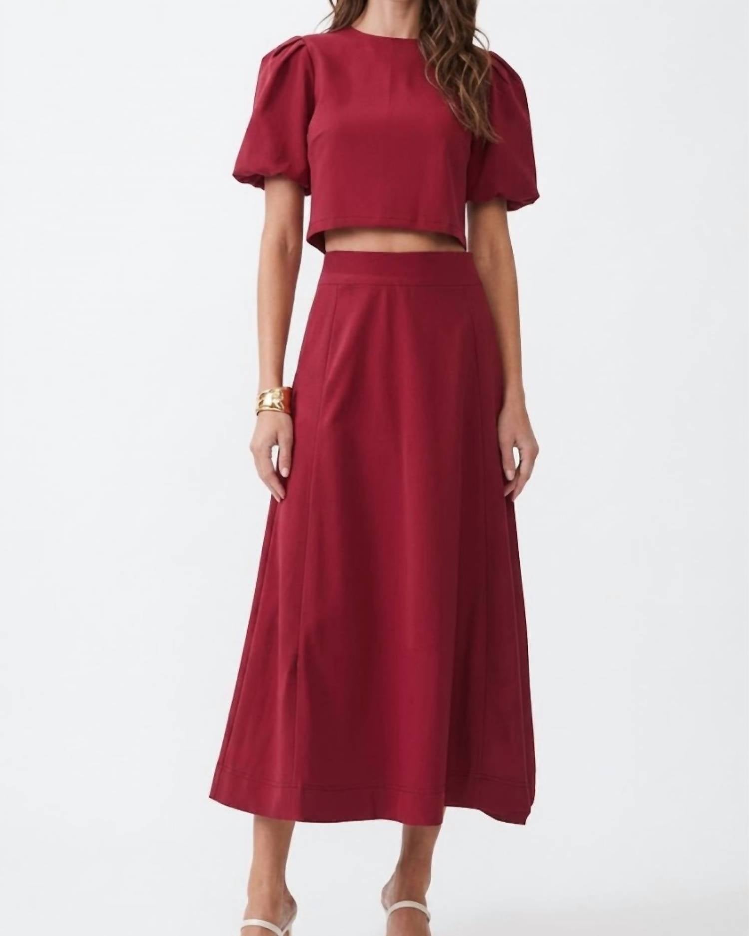 Tcec - Suede Skirt Set