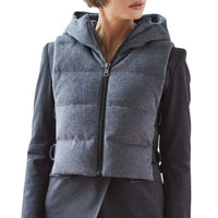 Adroit Atelier Women's Luna Vest in grey - women's jacket