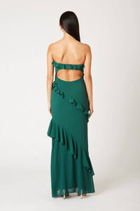 Cotton Candy La - Strapless Ruffle Tiered Maxi Dress