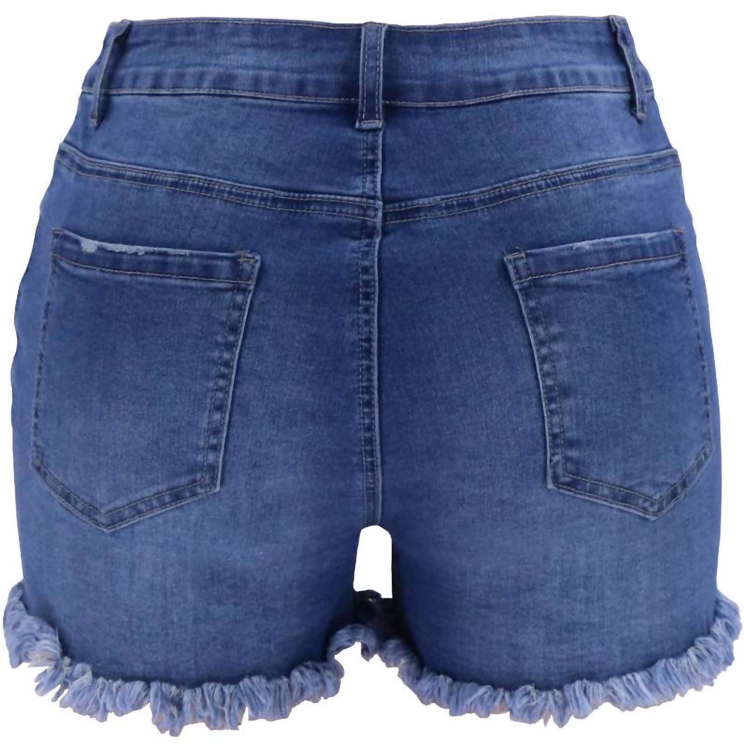 Rosa Clothing - Women's Classic Ripped Denim Shorts