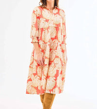 Mary Square Eleanor Dress in fall floral fire - women's dress