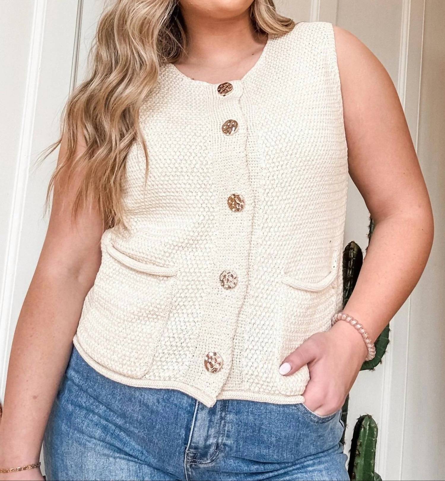 Tribal - Sweater Vest With Pockets