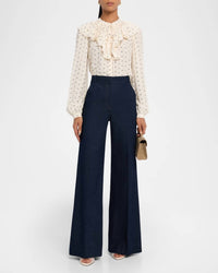 Veronica Beard - Gomez Long Sleeve Ruffle Blouse