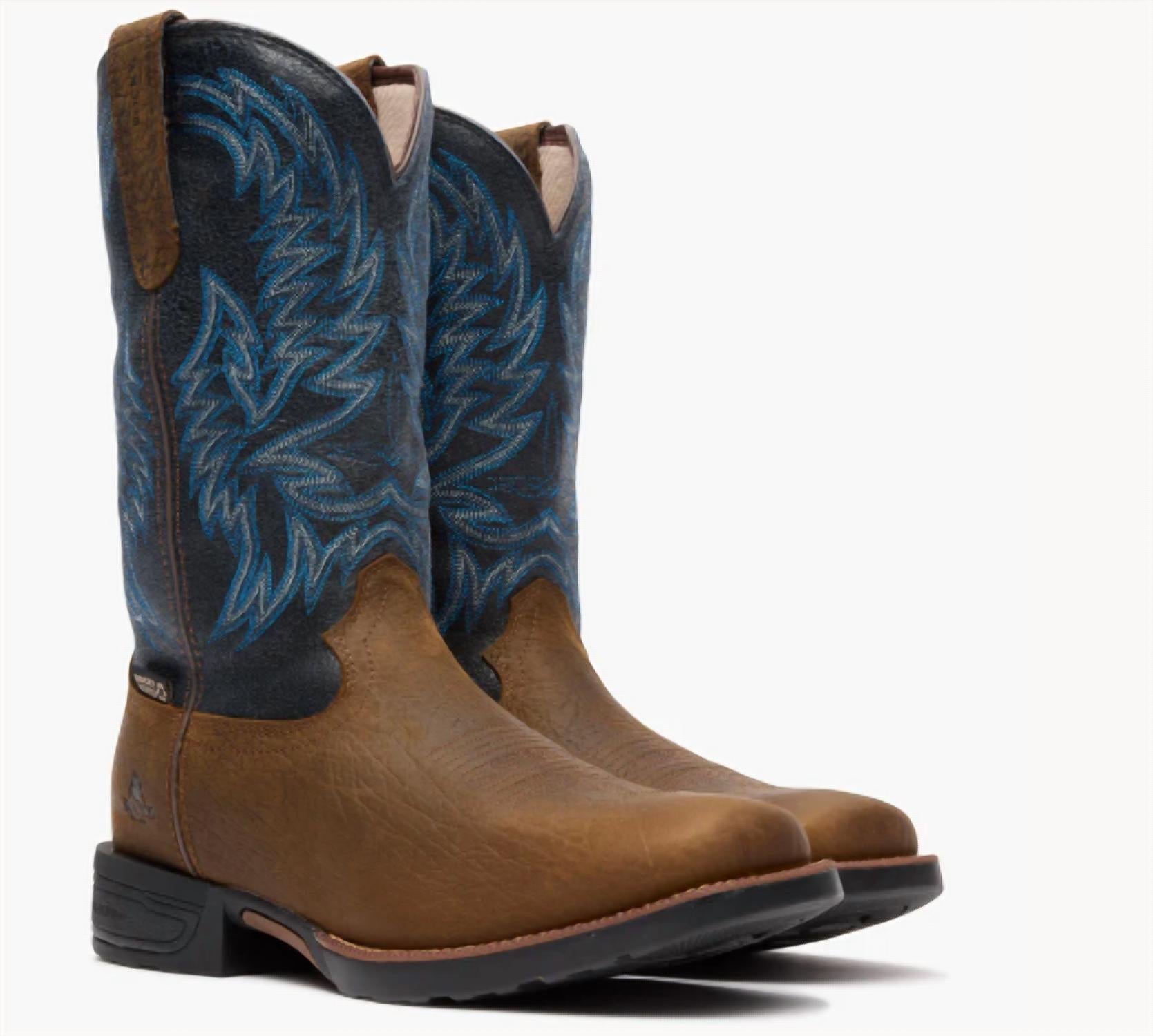 Rocky Men's Bronco 12” Waterproof Western Boot in brown - men's boots