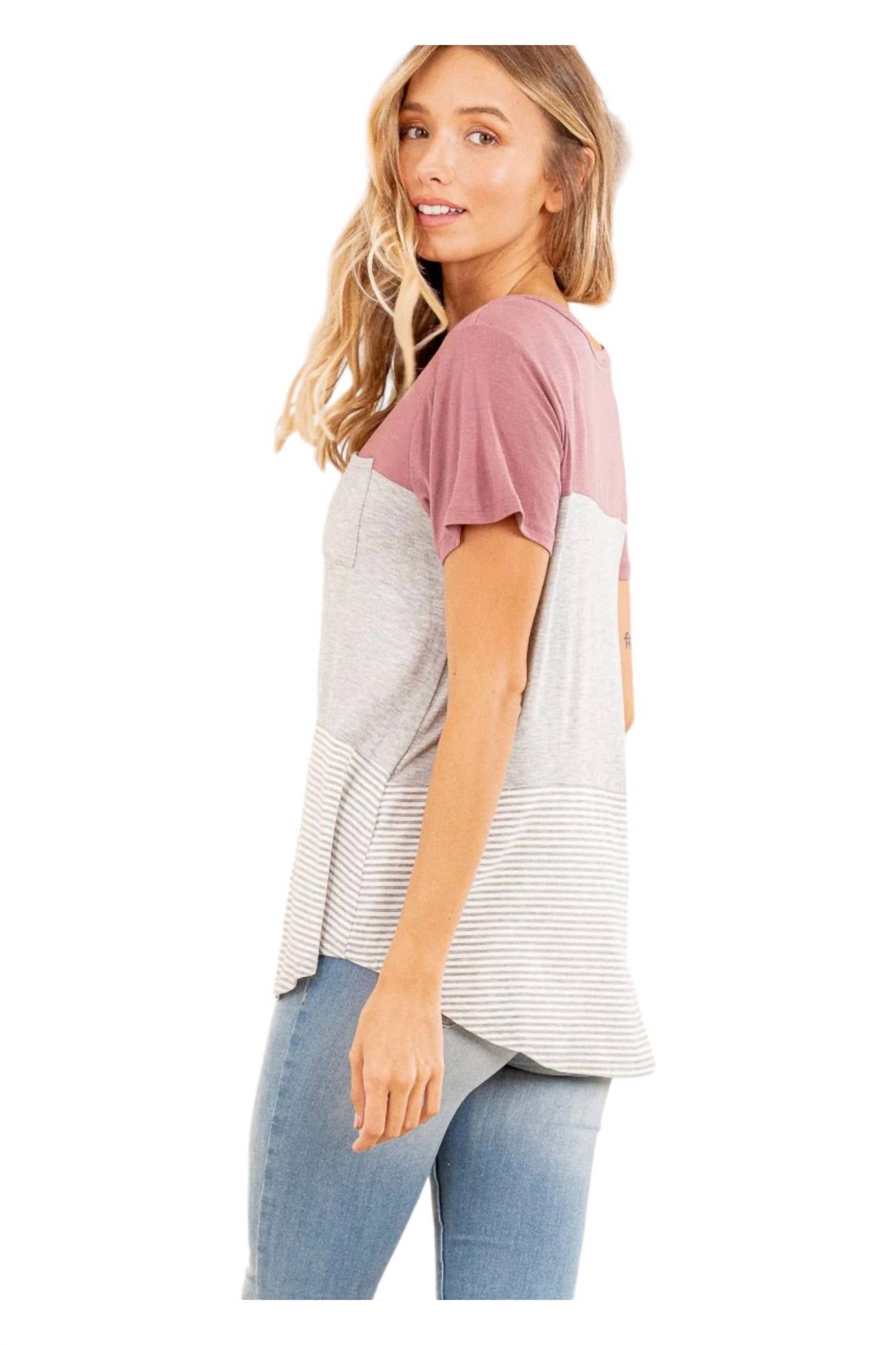 Heimish Usa - Colorblock Pocket Tee