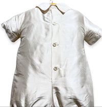 L'Pety Canar - Boy's Knickers Short Sleeve Romper With Champagne Piping