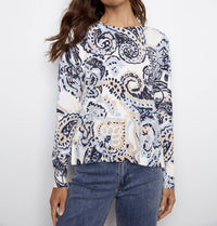 Charlie B - Knit Crew-neck Drop-shoulder Sweater