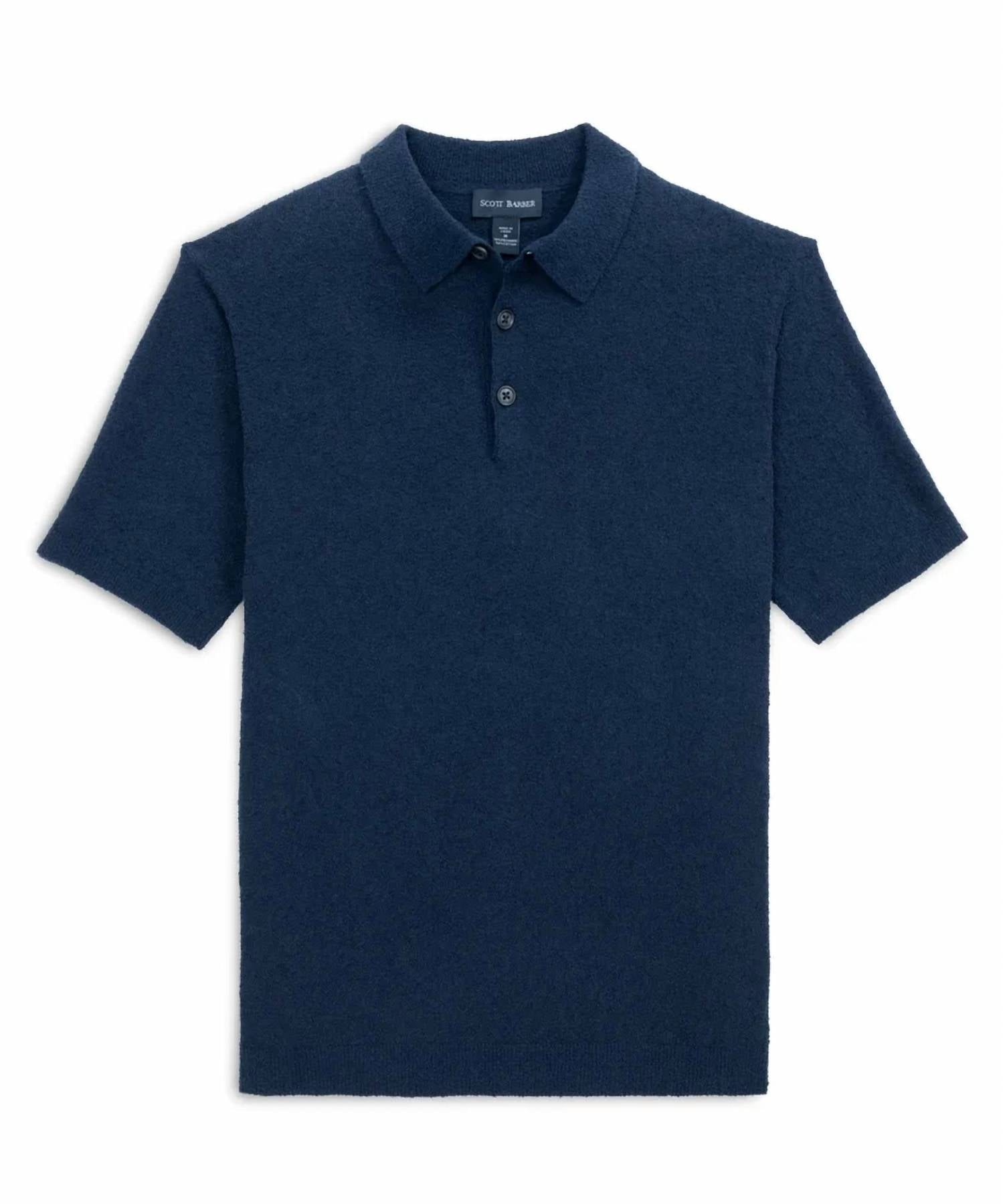 Scott Barber - Men's Boucle Solid Polo Shirt