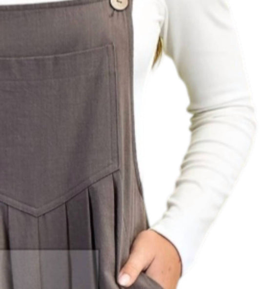 Gigio - Pintuck Wide Leg Overall