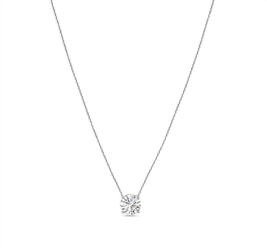 Diana M Jewels - 12.00 Cts Lab Grown Diamond Solitaire Pendant Necklace