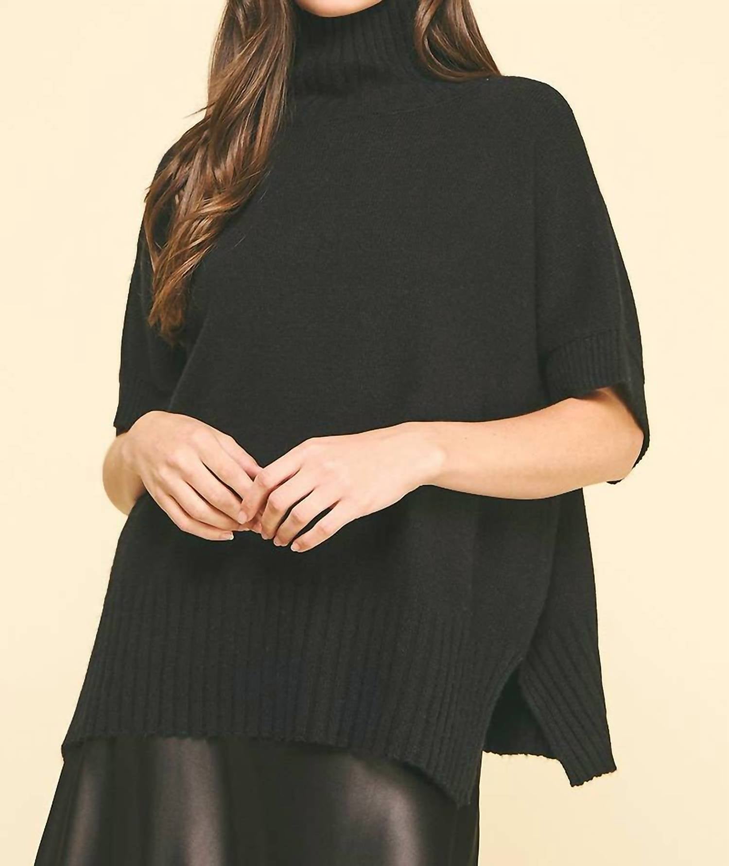 Pinch - Turtle Neck Short Sleeve Sweater