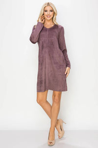 Joh - Aurora Suede Long Sleeve Dress