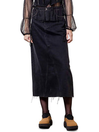 Moon River - Cotton Studded Midi Skirt