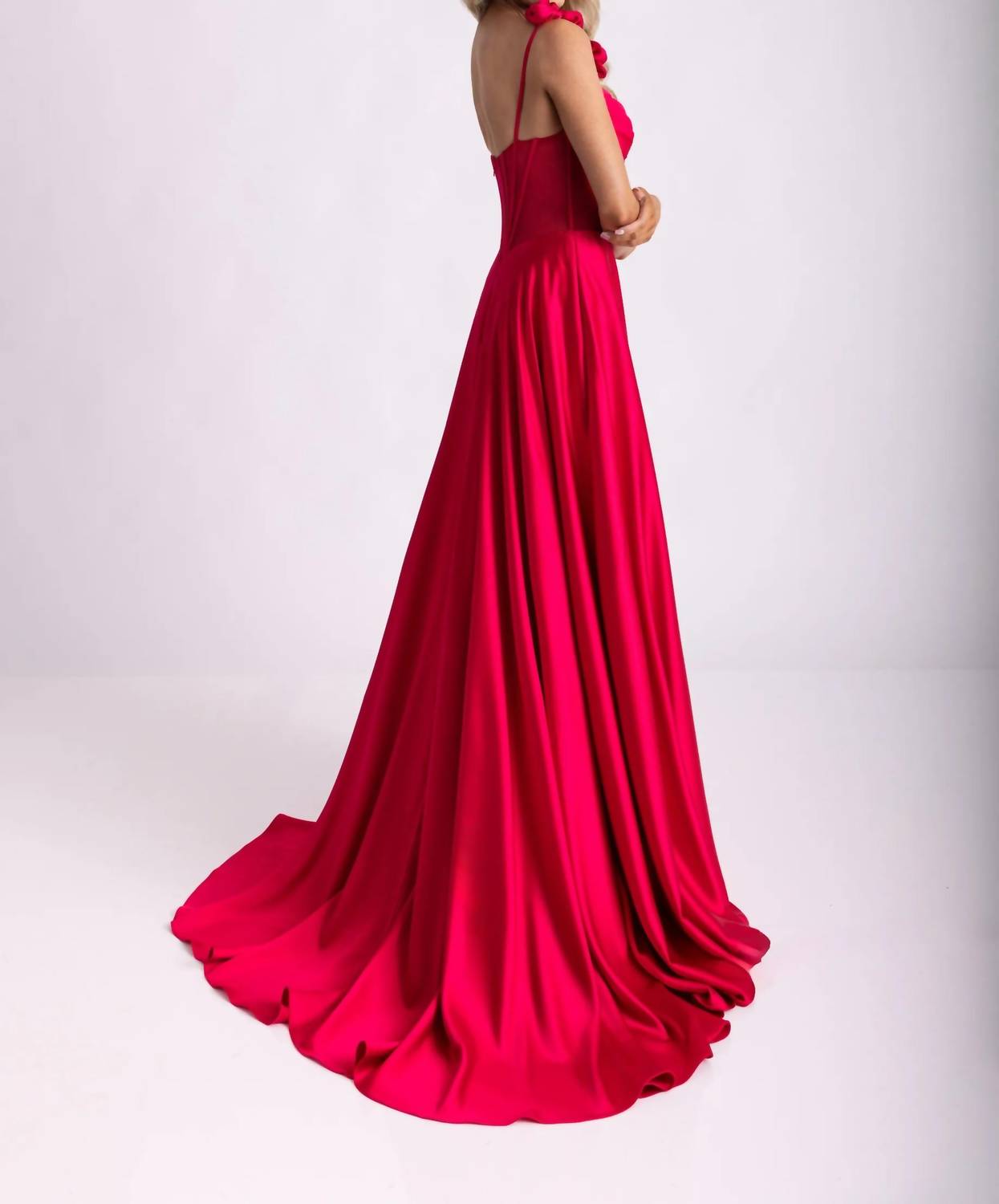 Rachel Allan Women's Prom Dress in lipstick - women's dress - detail view