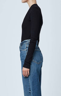 Goldsign - Rib Deep V Front Bodysuit