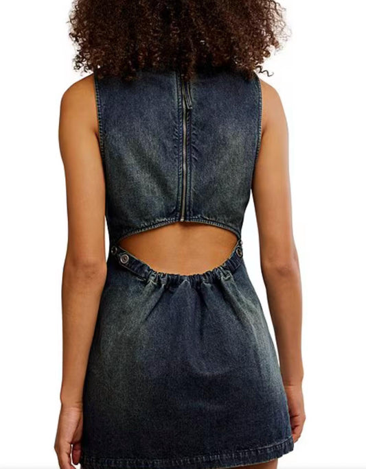 Free People - Atlas Denim Mini Dress