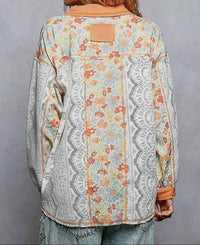 Pol - Full Sleeve Lace Floral Top