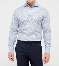 Eterna - Floral Print Modern Fit Cutaway Collar Shirt