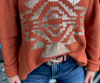 2FlyCo Taos Sweater in rust - women's sweater - alternate view