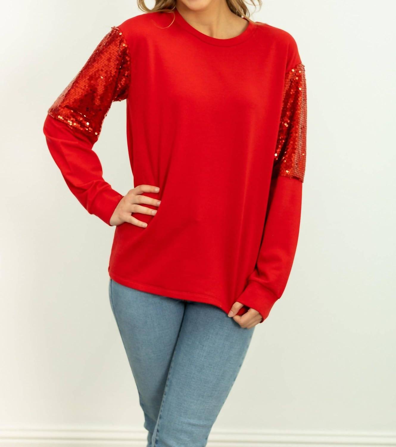 Southern Grace - Light Weight Sequins Sweatshirt