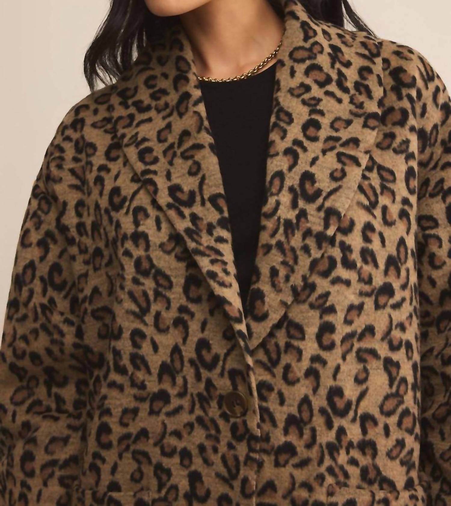 Z Supply Lennon Leopard Coat in suede - women's jacket - view 4