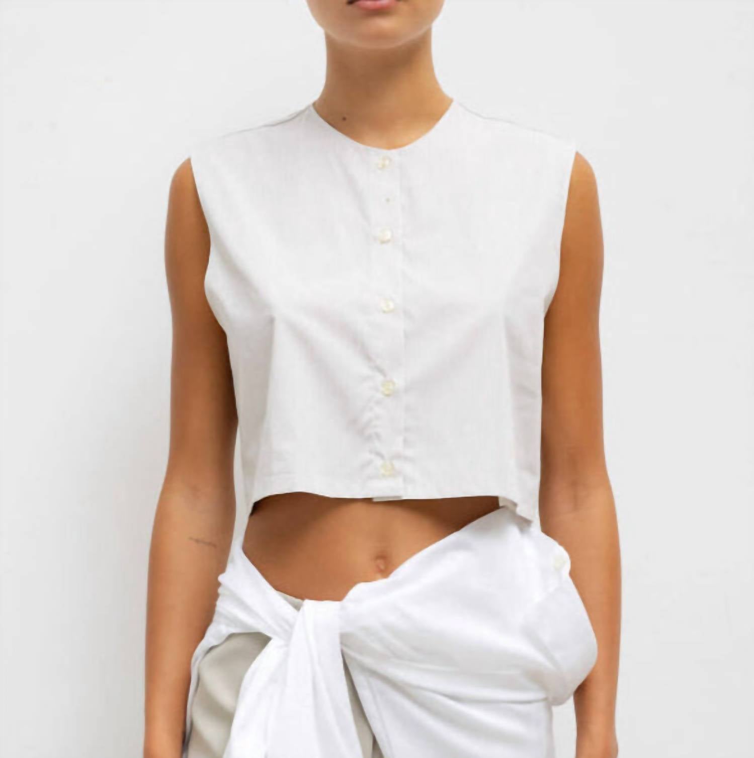 Leset - Yoshi Crewneck Cropped Vest
