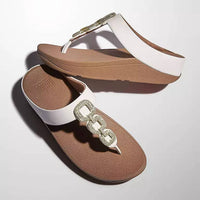 Fitflop - Women's Fino Crystal-chain Toe-post Sandals