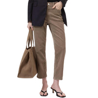 CLOSED Milo Straight Leg Corduroy Pants in clay beige - women's jeans