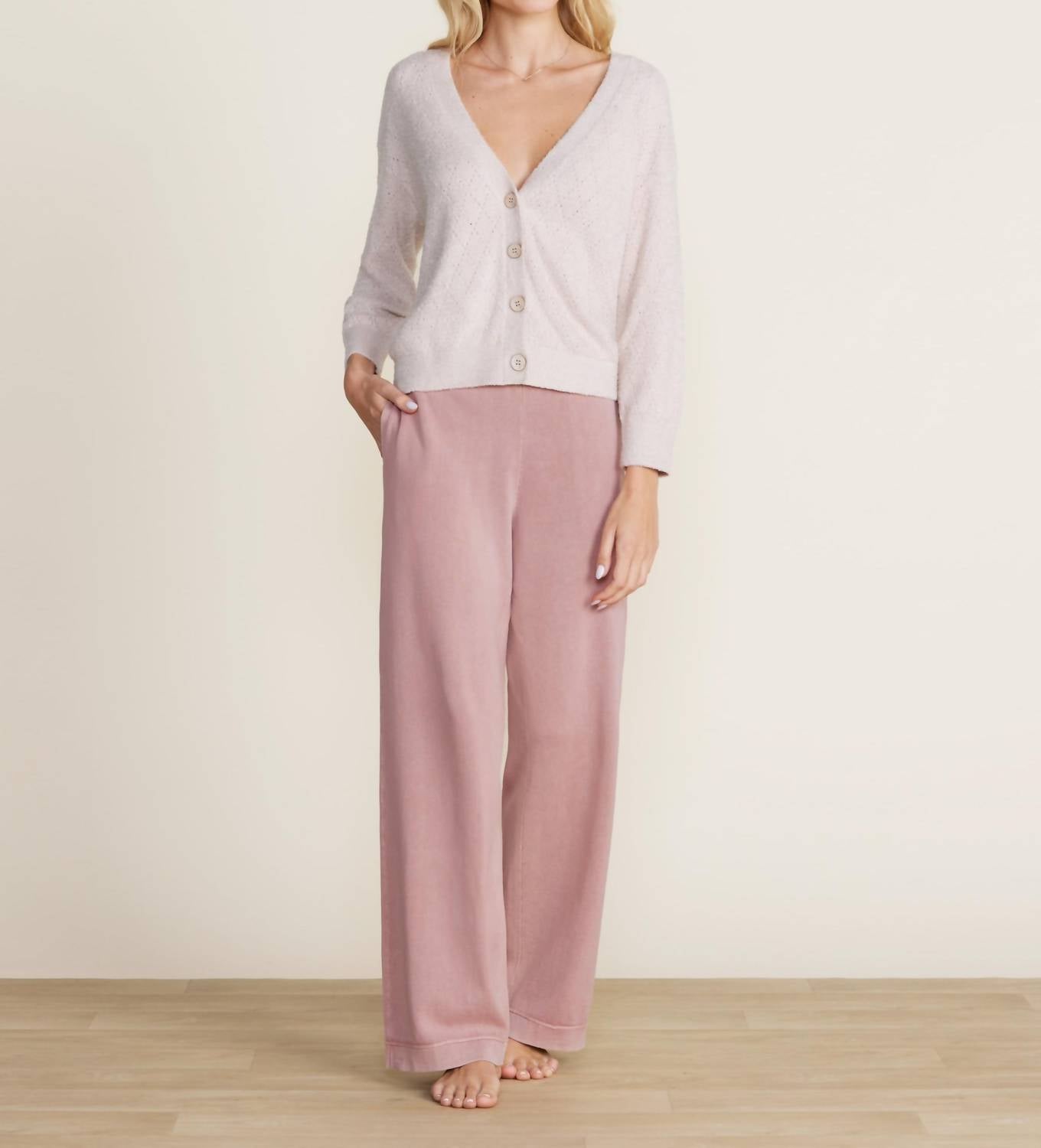 Barefoot Dreams - CozyChic Lite Diamond Pointelle Cardigan