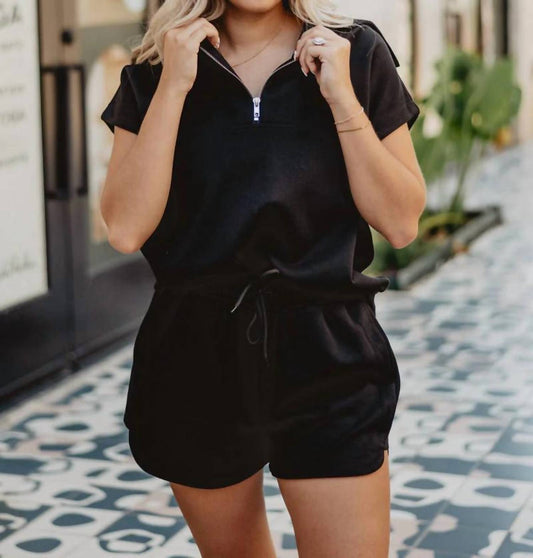 Katydid - Half Zip Scuba Top And Short Set