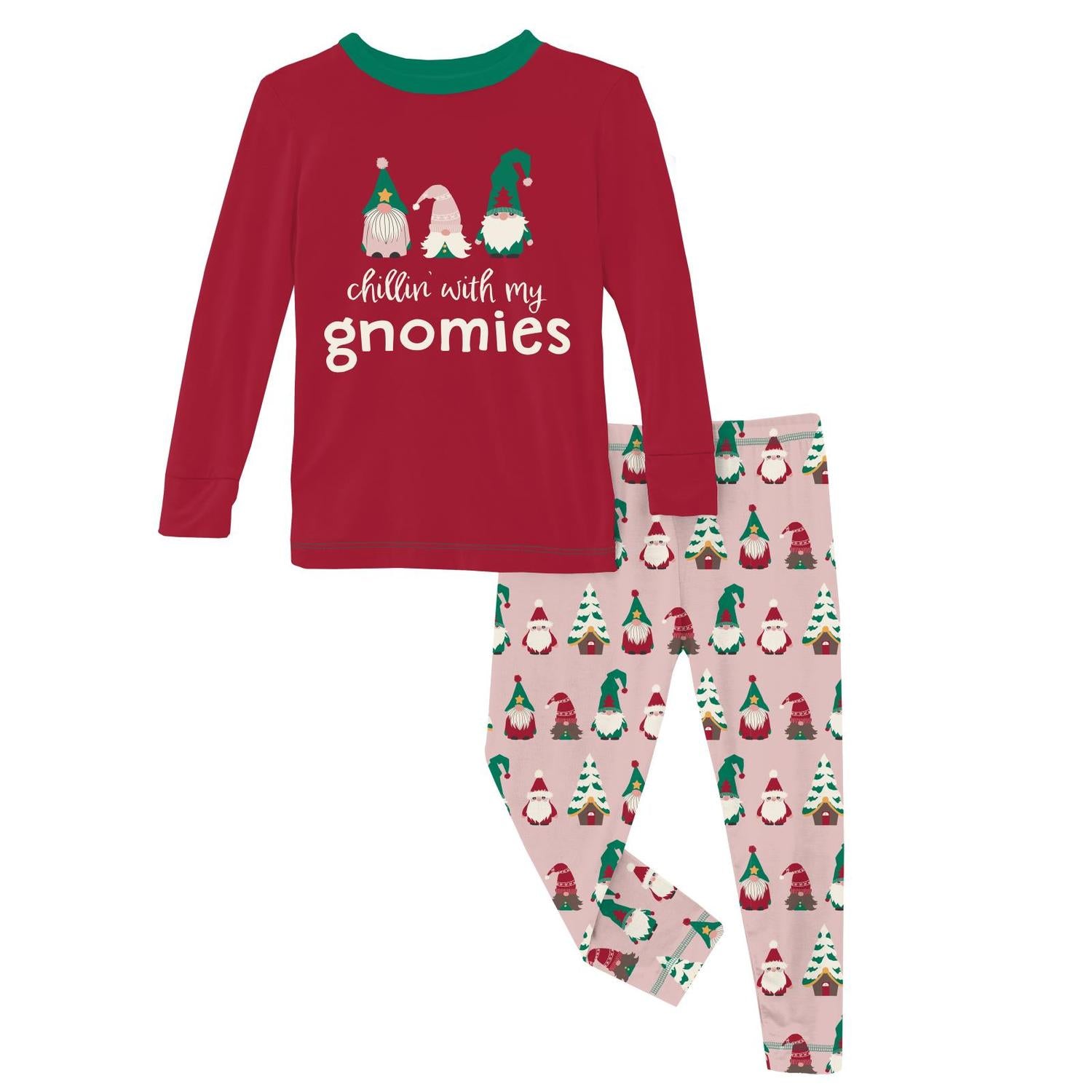 Kickee - Kids' Long Graphic Tee Sleeve Pajama Set