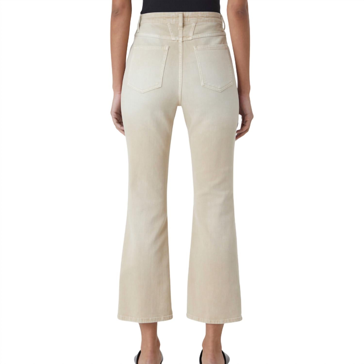 CLOSED Women's A Better Blue High Sun Pant in reed beige - women's pants - detail view