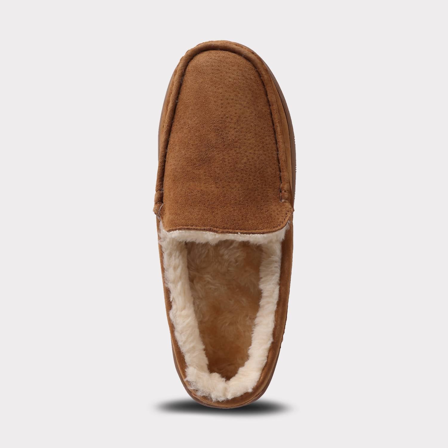 Lamo Men's Harrison Wide Slip-on Moccasin in chestnut - men's loafer - view 7