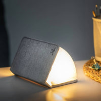 Gingko Design Linen Fabric Smart Book Light in urban gray - item - view 7