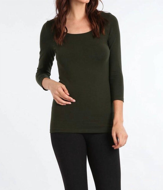 M.Rena - 3/4 Sleeve Seamless Top