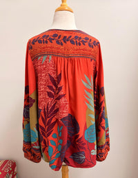 Easel - Women';s Long Sleeve Printed Top